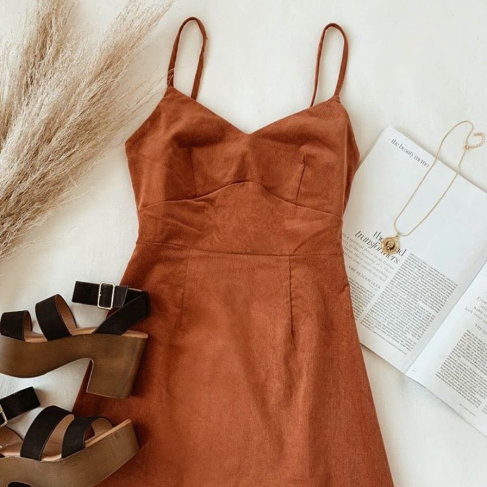 Lulus 'Savannah' Corduroy Mini Dress